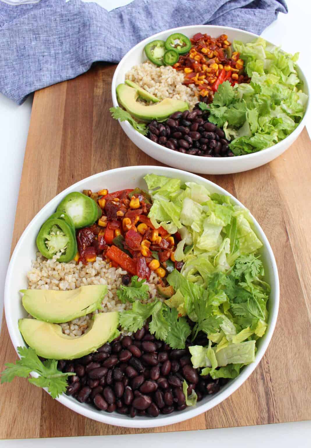 Vegan Black Bean Burrito Bowl Plant Empowered Kitchen