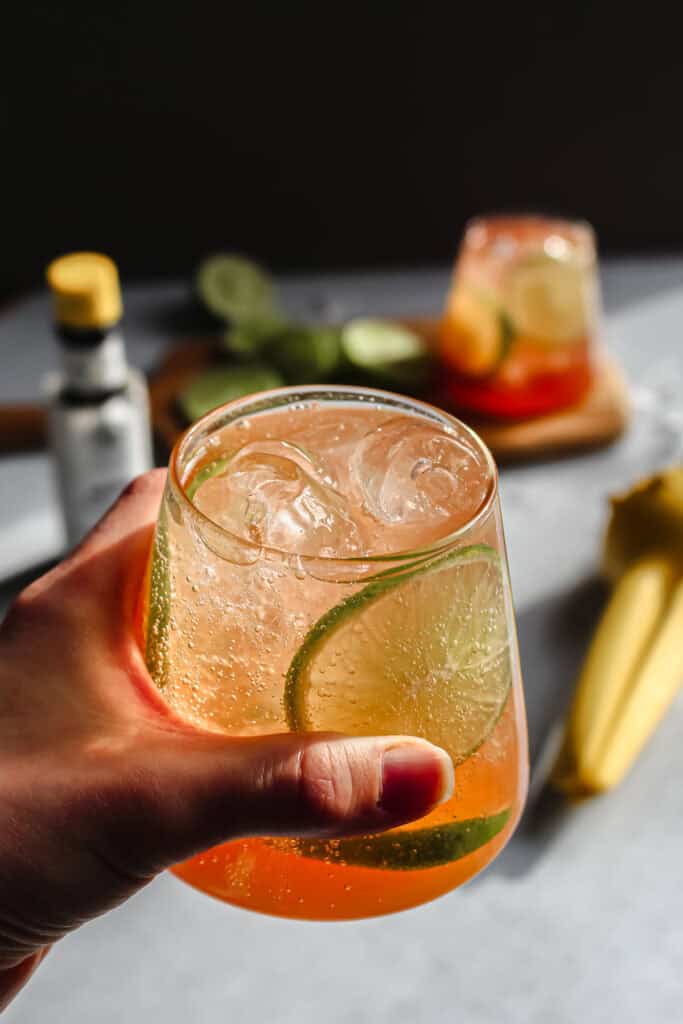 Bitters and Soda with Lime (Non-alcoholic drink) - Plant Empowered Kitchen